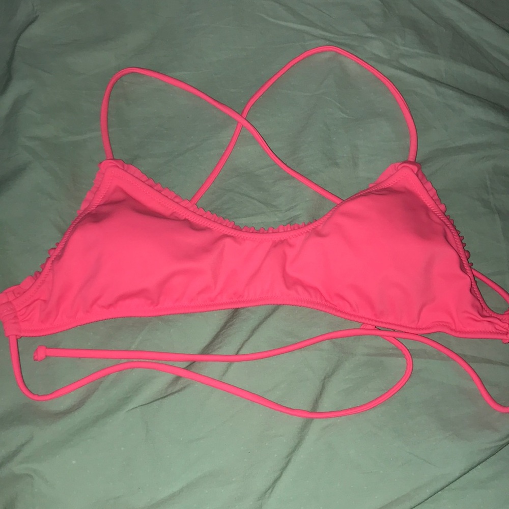 Vs ruffle trim bralette bikini top